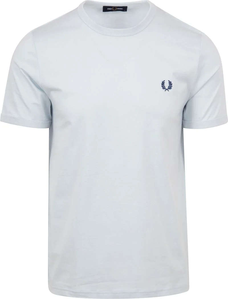Fred Perry Ringer T-Shirt hellblau - Größe L günstig online kaufen