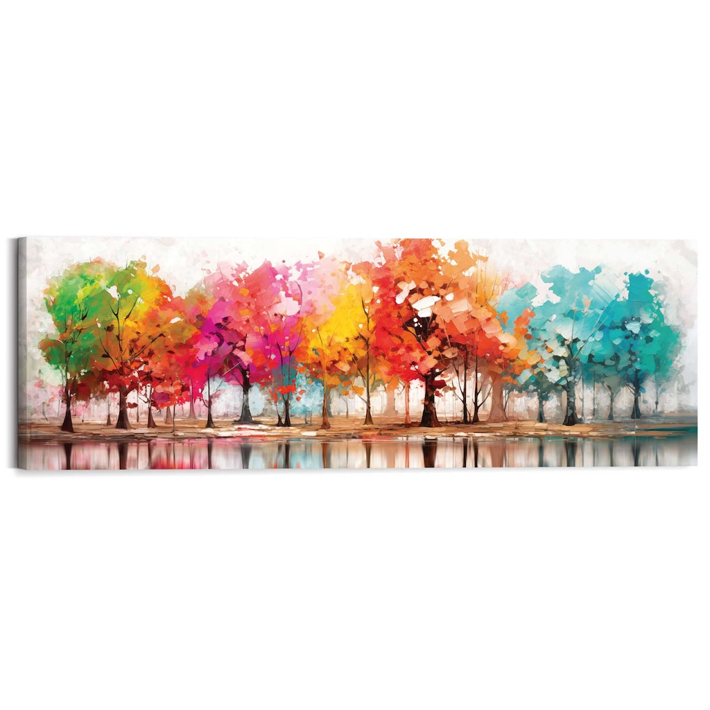Reinders Deco-Panel "Farbenfroher Wald", Wohnzimmer - Mehrfarbig - MDF - Wa günstig online kaufen