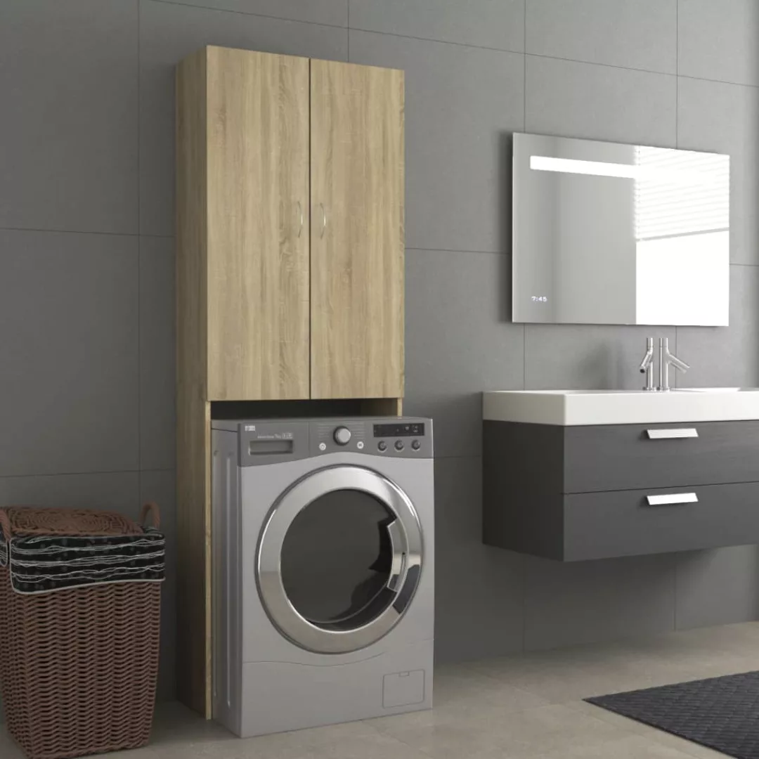vidaXL Waschmaschinenumbauschrank Waschmaschinenschrank Sonoma-Eiche 64x25, günstig online kaufen