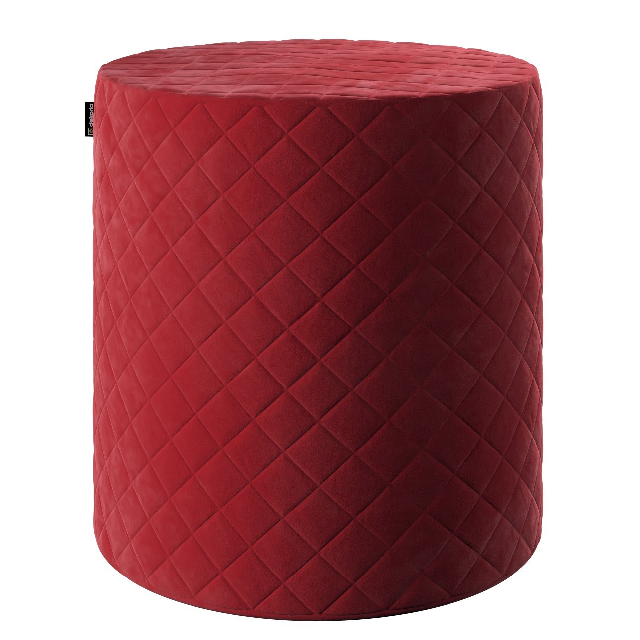 Pouf Barrel gesteppt, rot, ø 40 x 40 cm, Velvet (704-15) günstig online kaufen