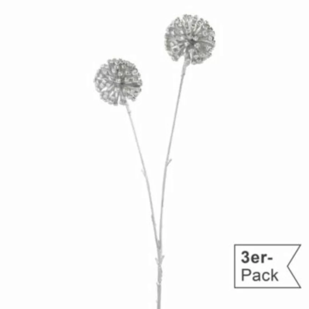 Kunstpflanze Allium 3er-Pack silber günstig online kaufen