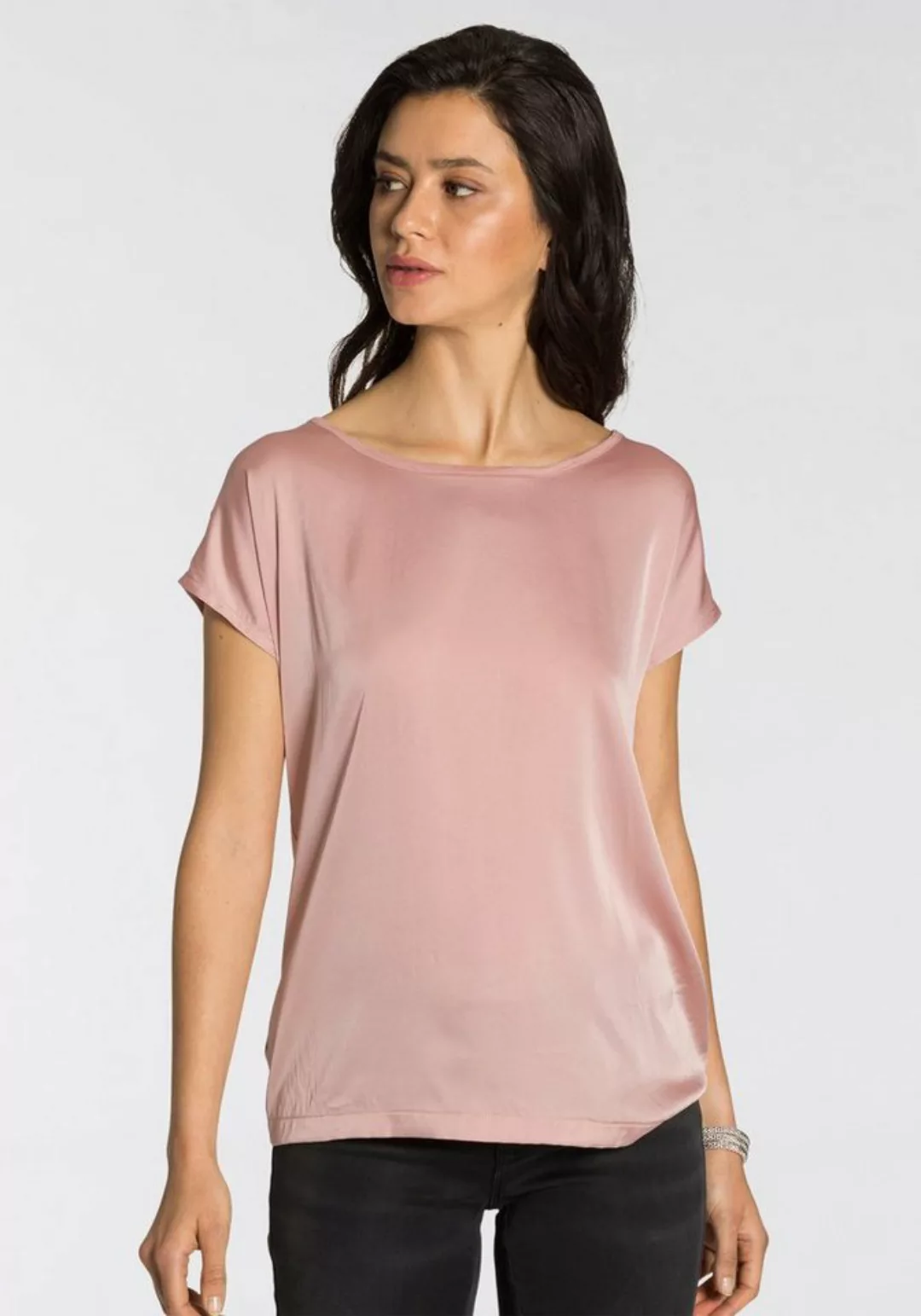 Laura Scott Shirtbluse aus Satin und Jersey günstig online kaufen