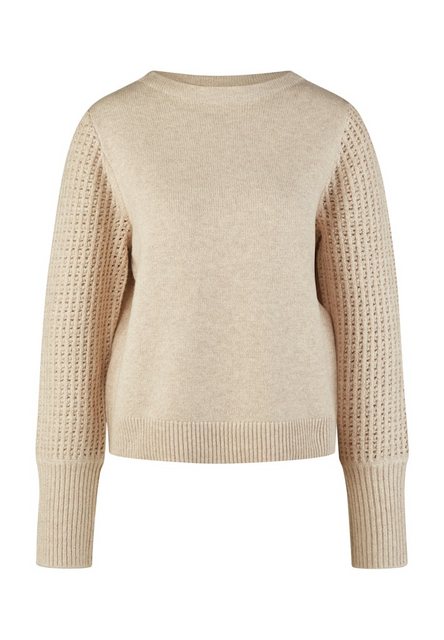 MARC AUREL Blusenshirt Pullover mit Netzmuster light camel günstig online kaufen