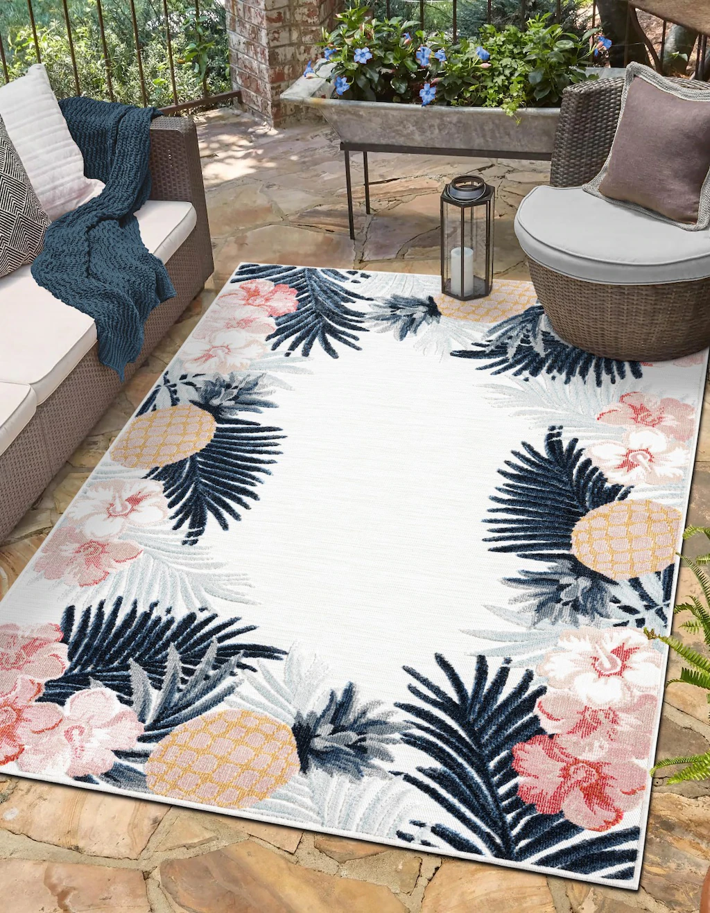 Myflair Möbel & Accessoires Teppich »Sunny«, rechteckig, Blumen Motiv, mit günstig online kaufen