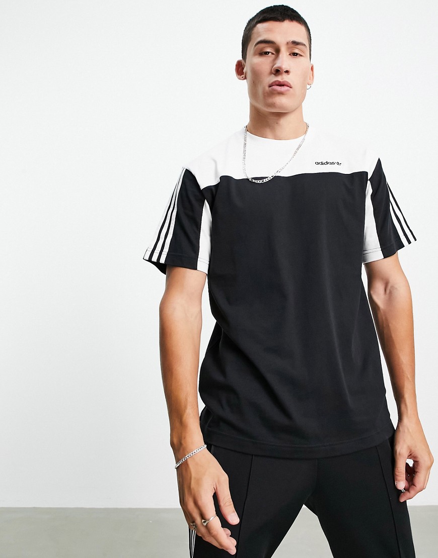 adidas Originals Classics – 2-Ton-T-Shirt in Weiß und Schwarz günstig online kaufen