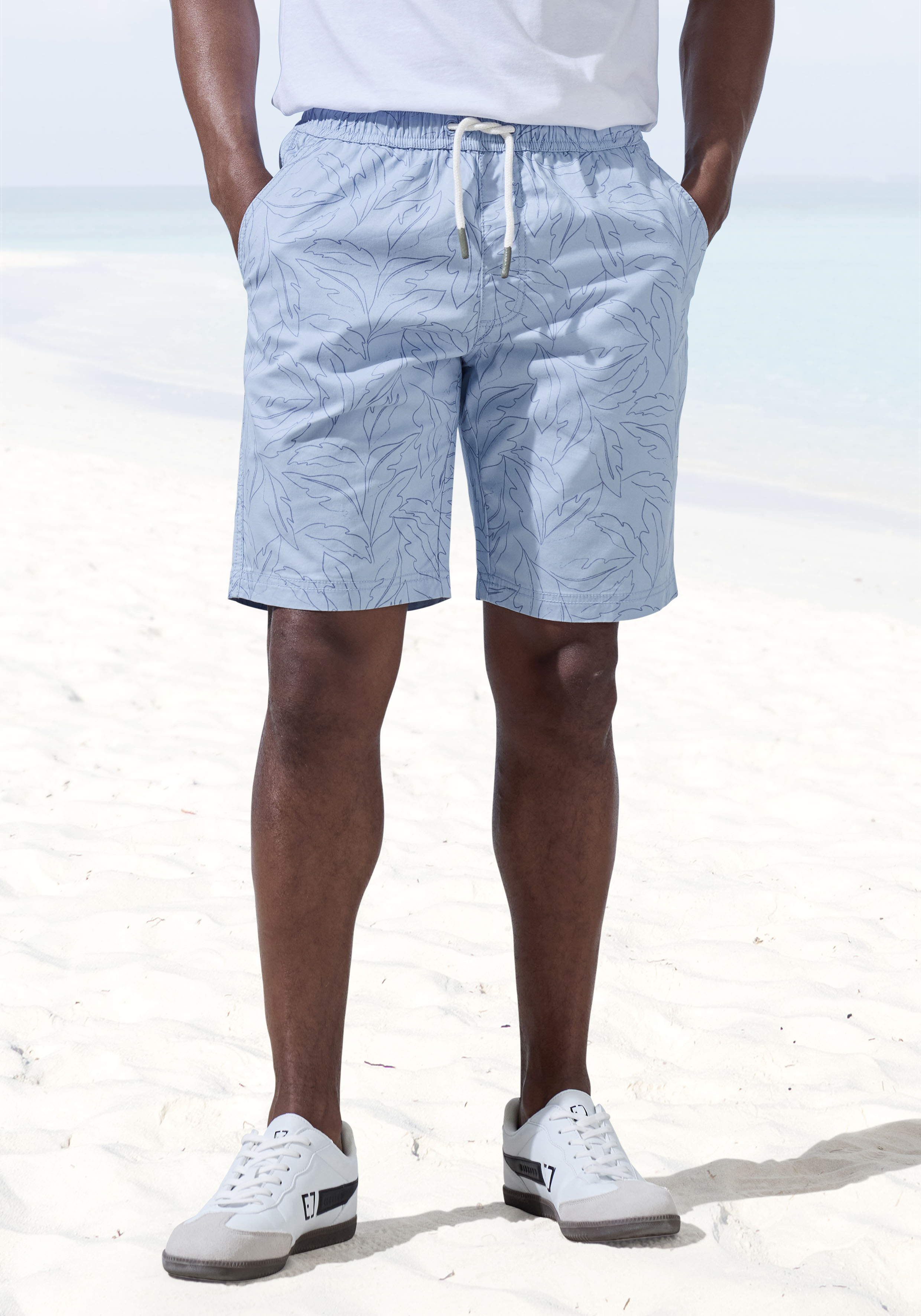 John Devin Shorts "Bermuda", kurze Hose aus elastischer, gewebter Baumwollq günstig online kaufen