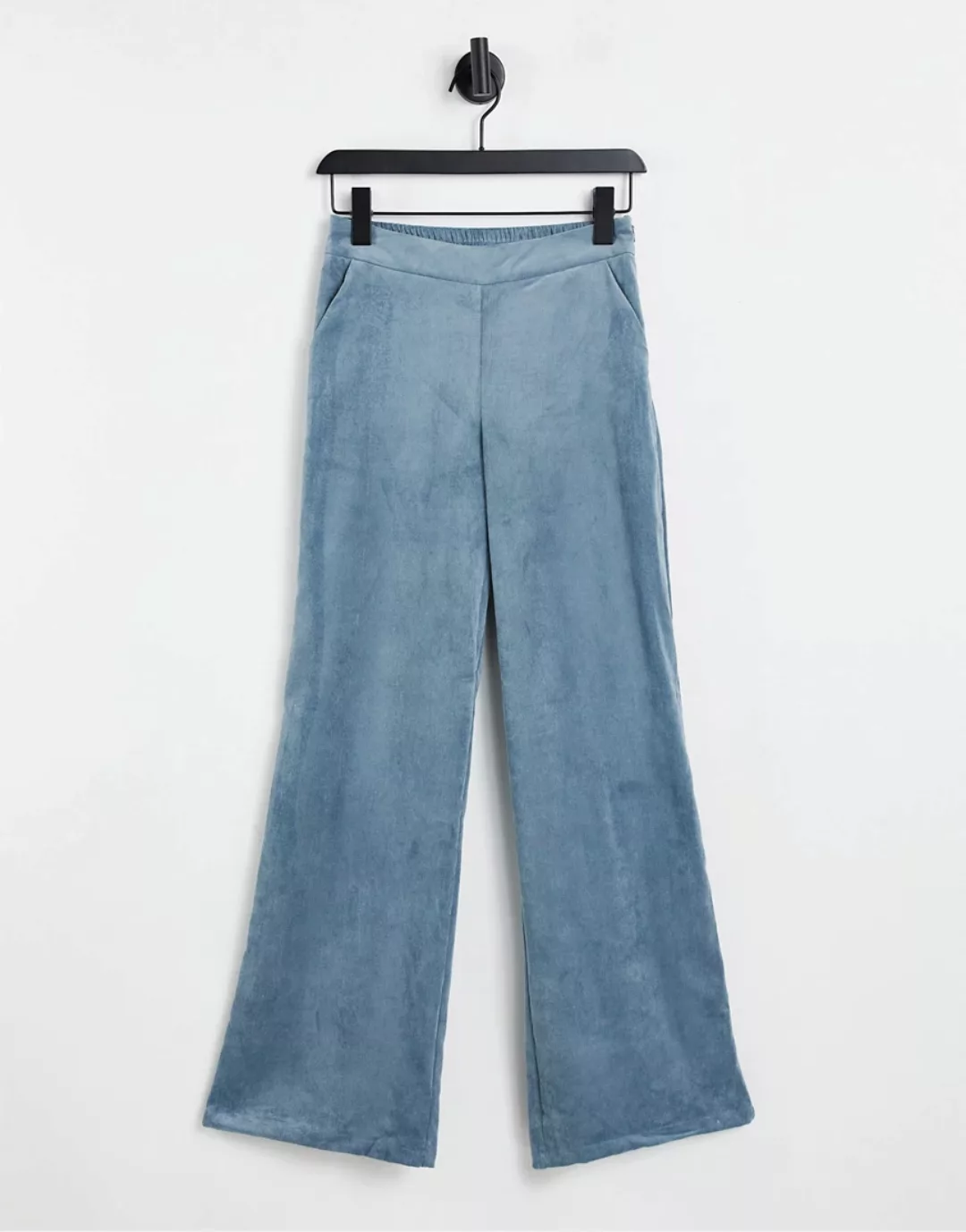 Object – Elva – Hose mit weitem Bein in Blau günstig online kaufen