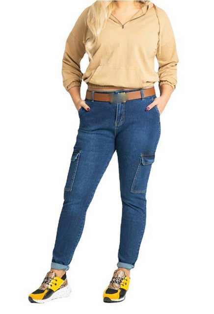 CHENIN Cargojeans Street-fashion-jeans mit hoher taille Damen-cargohose, we günstig online kaufen