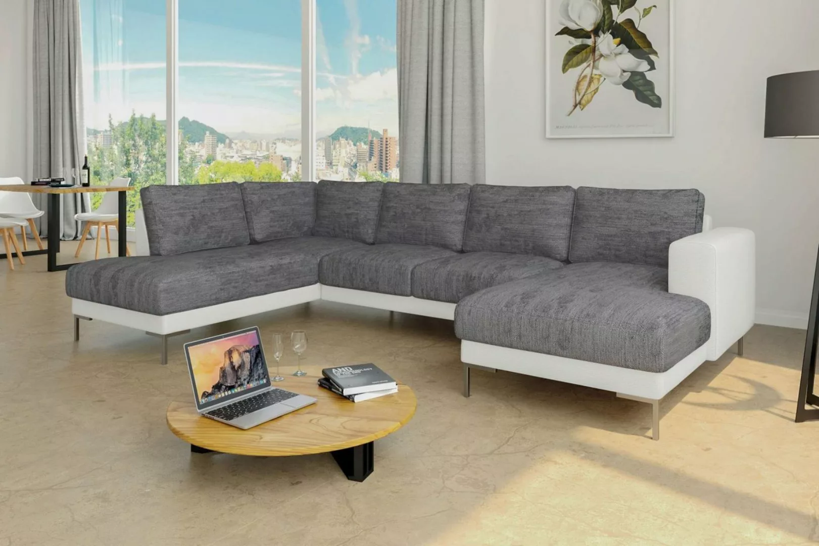 Stylefy Wohnlandschaft Santini, Sofa, U-Form, Ottomane links oder rechts be günstig online kaufen