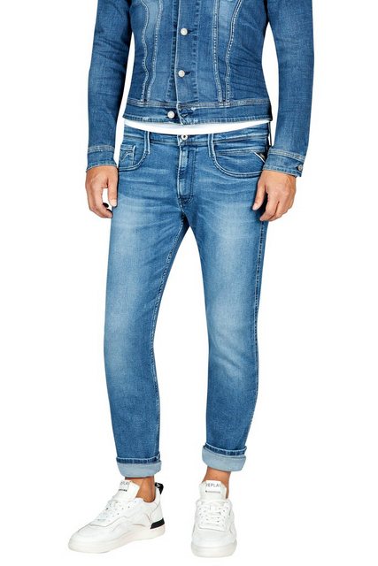 Replay Herren Jeans Anbass - Slim Fit - Blau - Medium Blue Denim günstig online kaufen