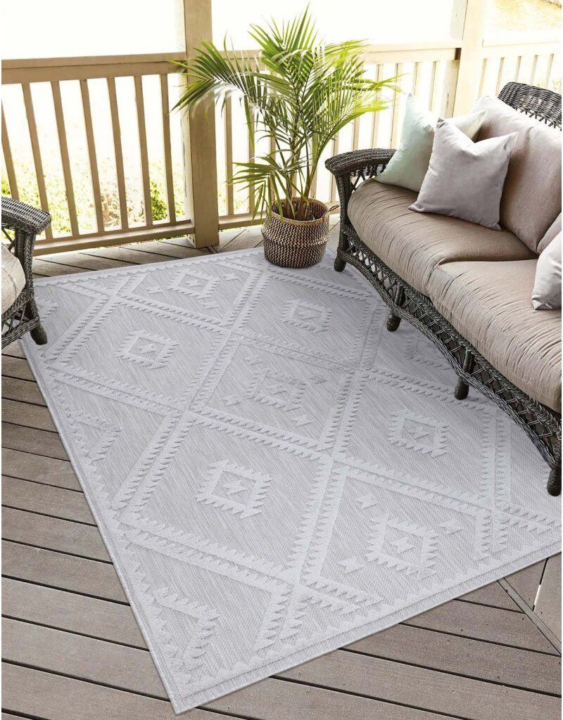 Carpet City Teppich »In-& Outdoorteppich Santorini 450, 3D-Effekt, Gestreif günstig online kaufen