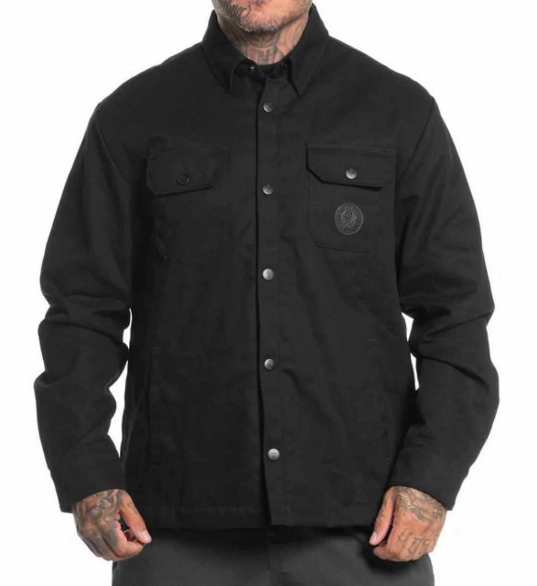 Sullen Clothing Canvasjacke Blaq Cat Jacket Schwarz Schwarzer Panther Tatto günstig online kaufen