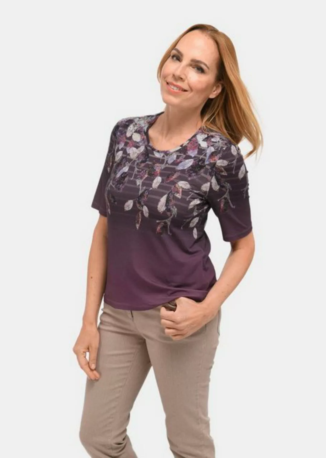GOLDNER Print-Shirt Kurzgröße: Druckshirt in kraftvollen Farben günstig online kaufen
