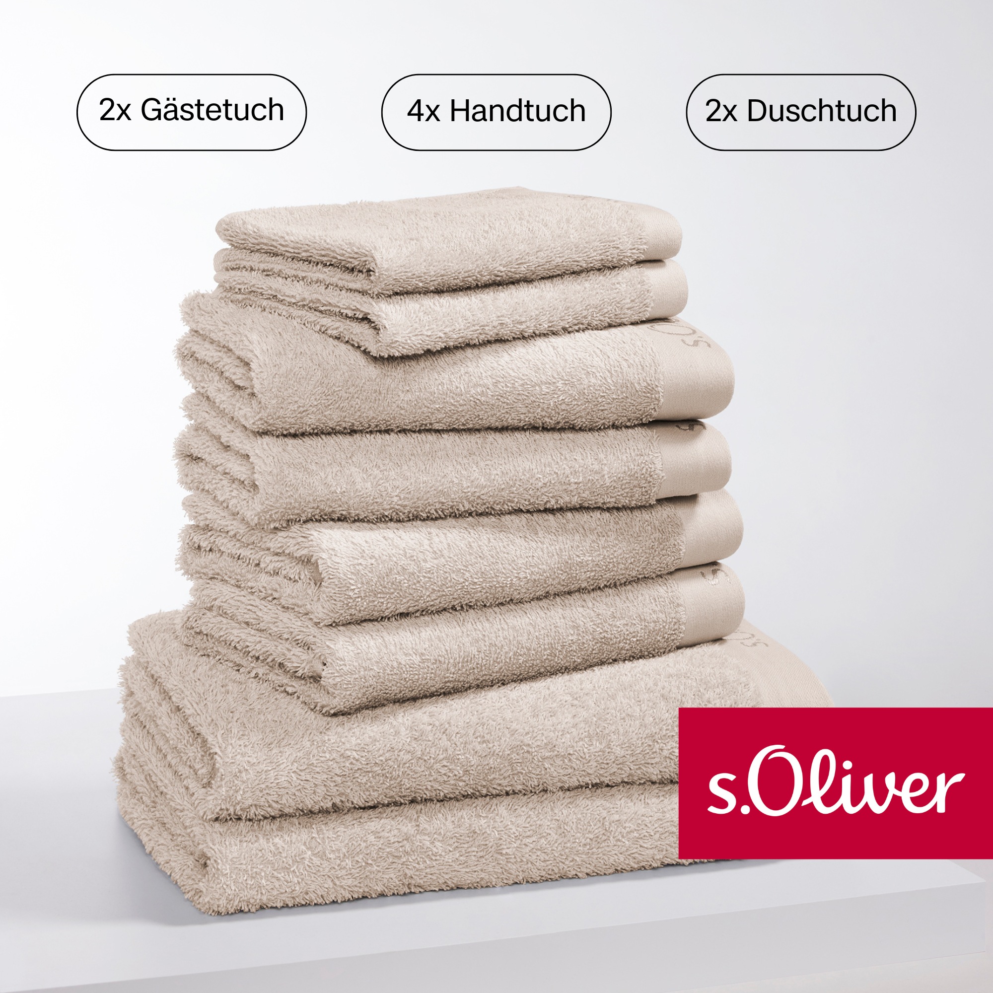 s.Oliver Handtuch Set »s. Oliver, besonders weich und saugfähig«, (Set, 8 S günstig online kaufen