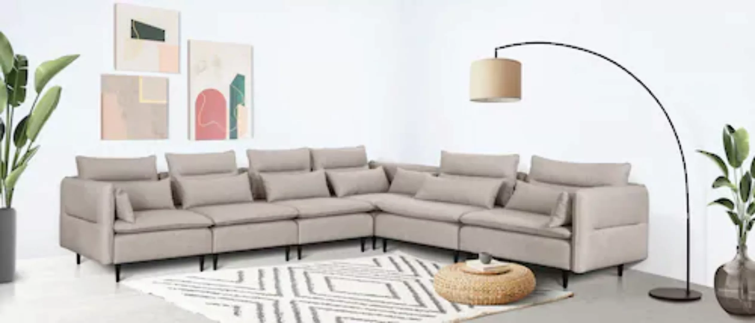 andas Ecksofa »ALVIK L-Form«, zusammengesetzt aus Modulen, erweiterbar mit günstig online kaufen