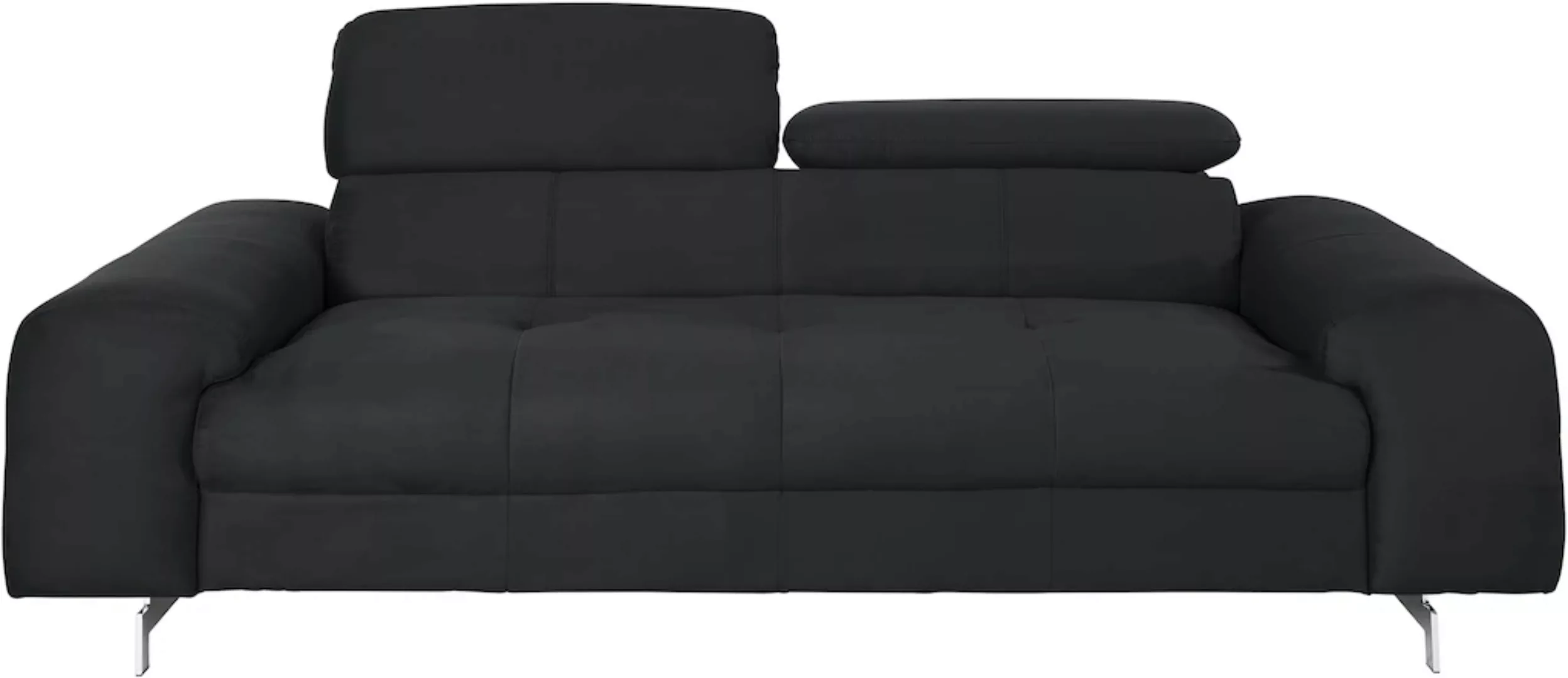 COTTA 3-Sitzer "Chef", Big-Sofa mit Kopfteilverstellung, edle Metallkufen günstig online kaufen