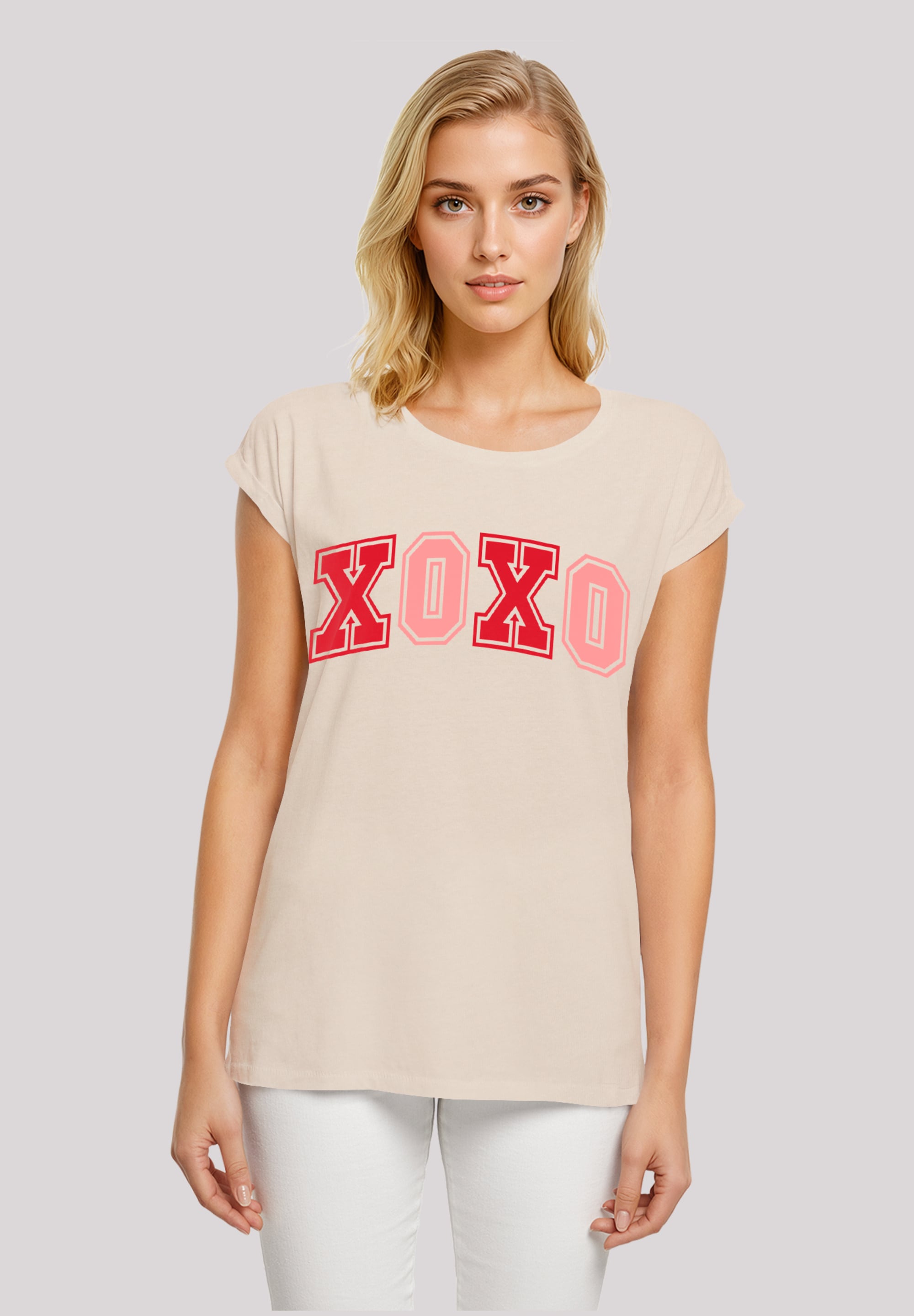 F4NT4STIC T-Shirt "xoxo Varsity College Valentinstag", Premium Qualität günstig online kaufen