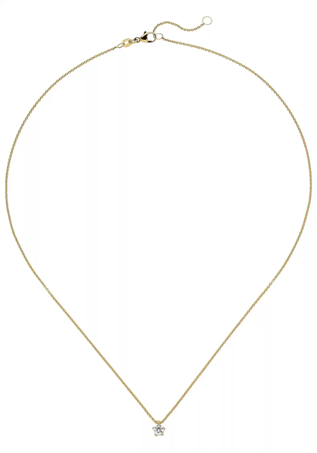 JOBO Kette mit Anhänger "Solitär", 585 Gold mit 1 Diamant Brillant 0,25 ct. günstig online kaufen