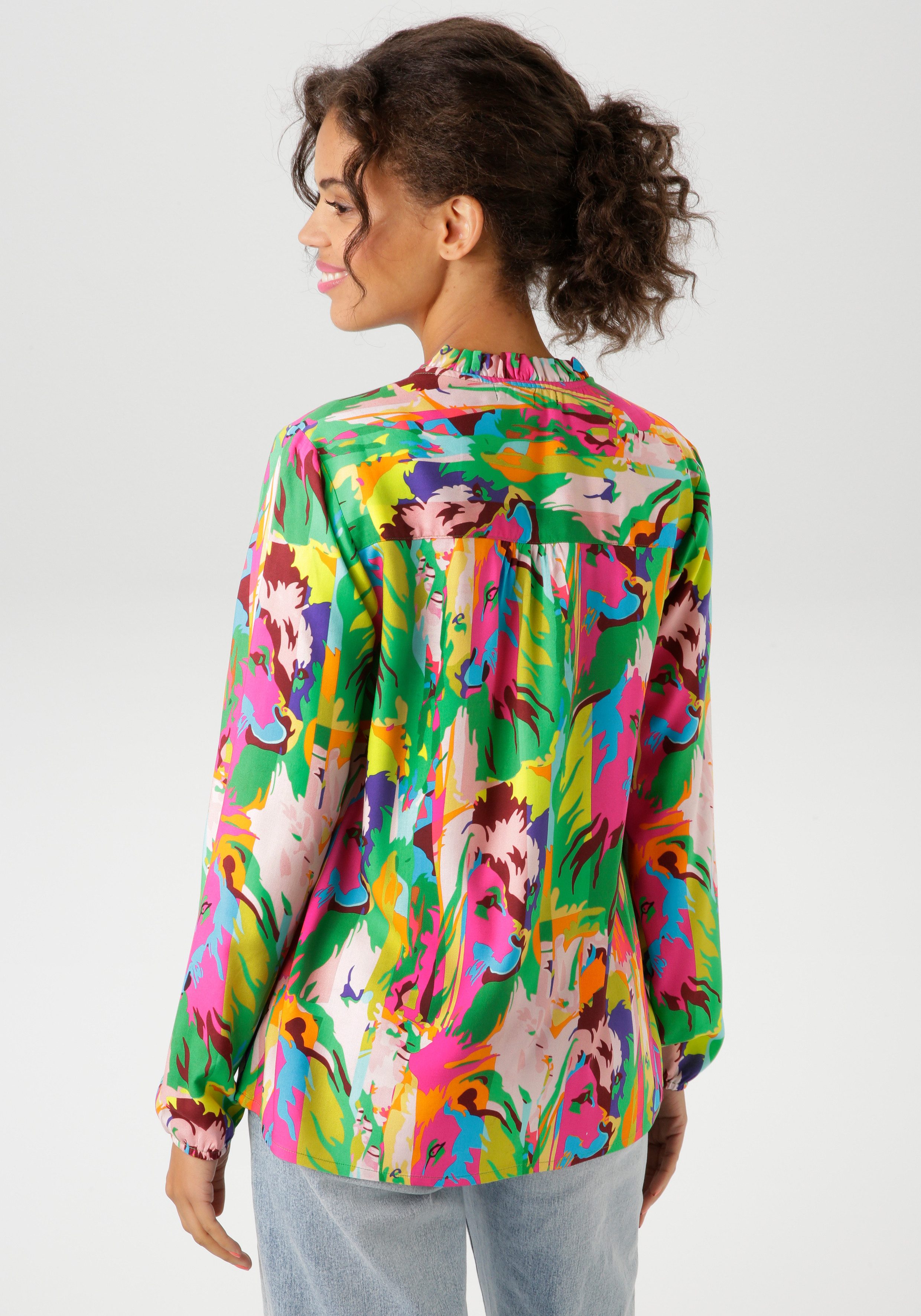 Aniston CASUAL Schlupfbluse mit Löwenköpfen im günstig online kaufen