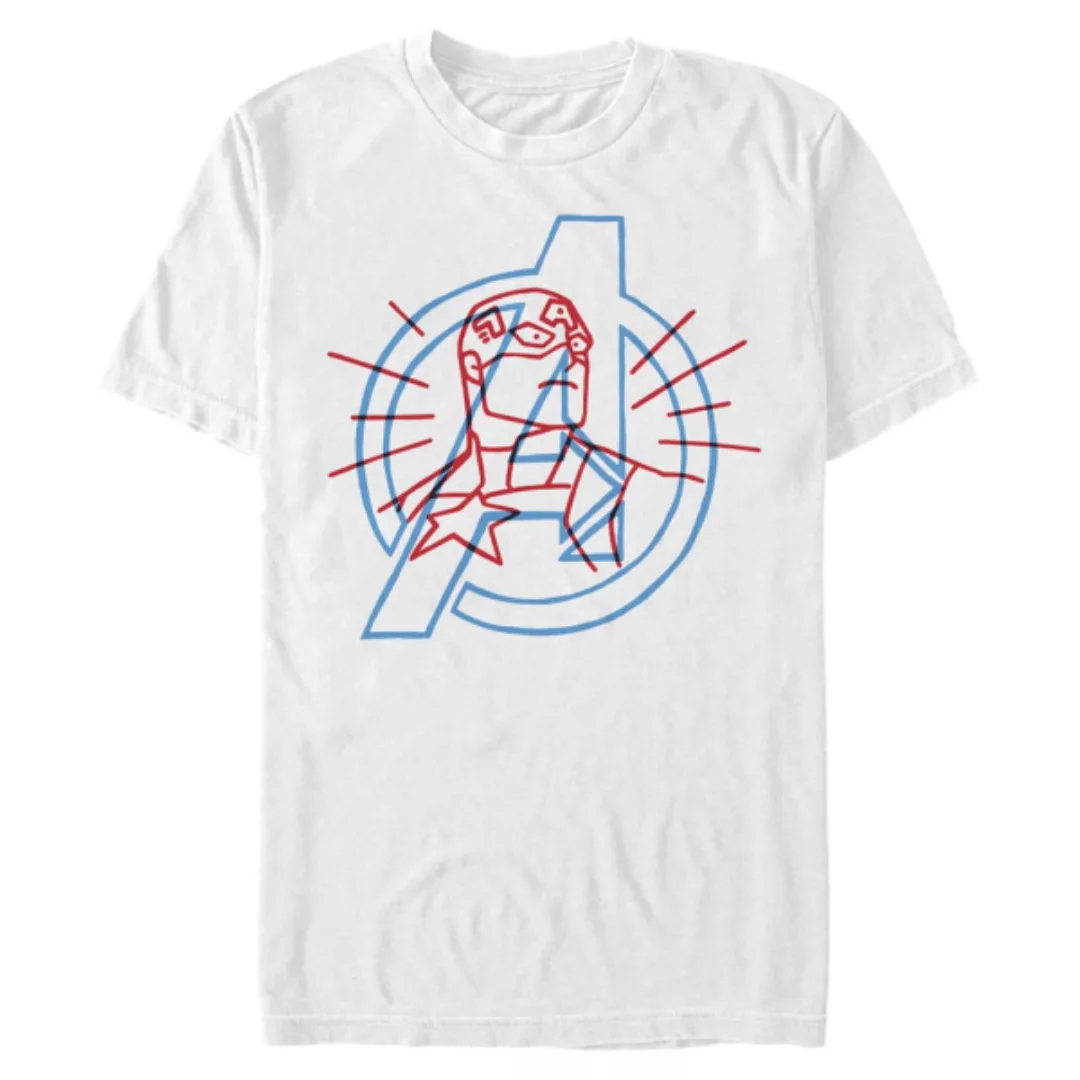 Marvel - Avengers - Logo Cap Doodle Avengers - Männer T-Shirt günstig online kaufen