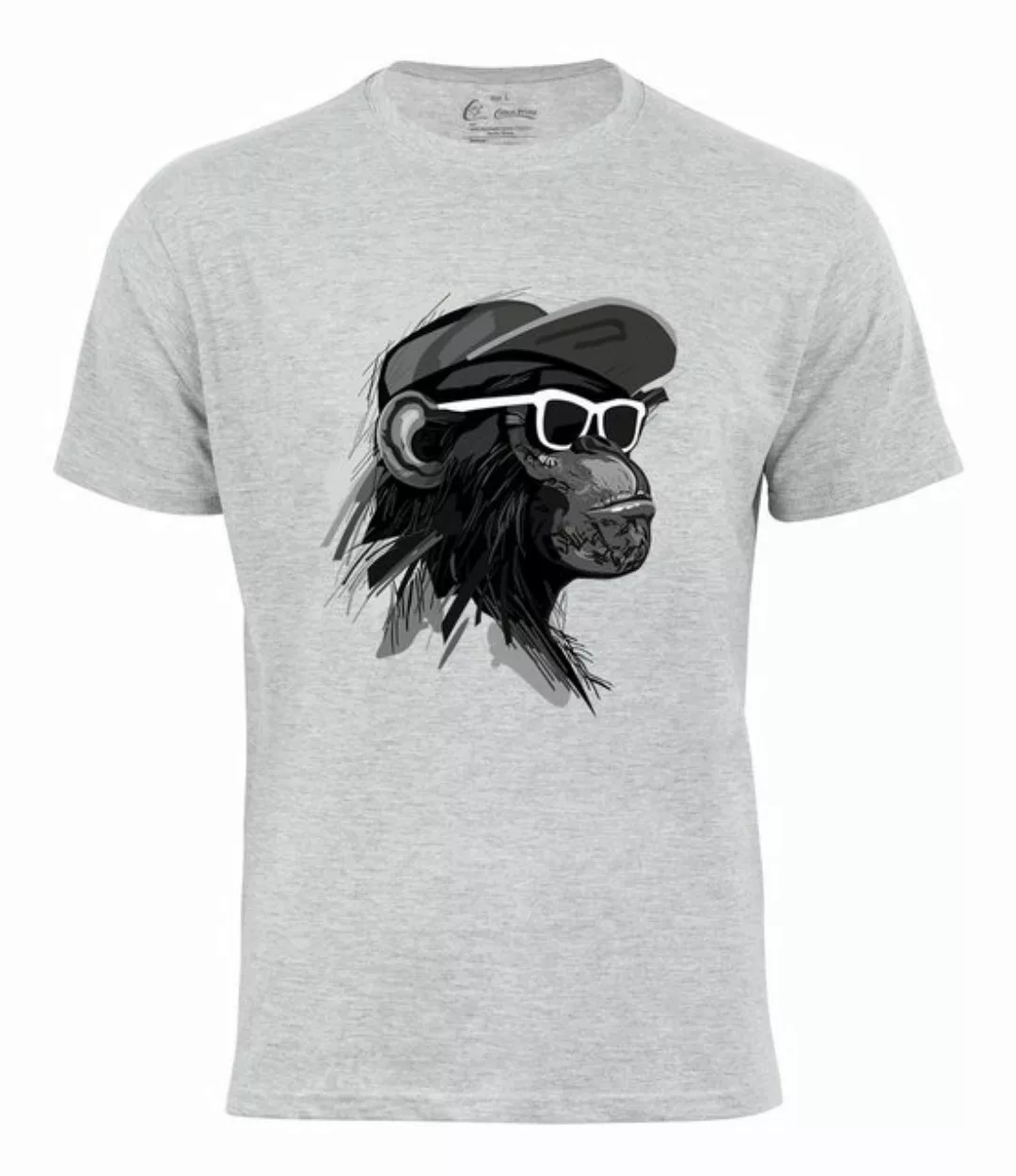 Cotton Prime® T-Shirt mit Affenmotiv - Cool Monkey mit Brille günstig online kaufen