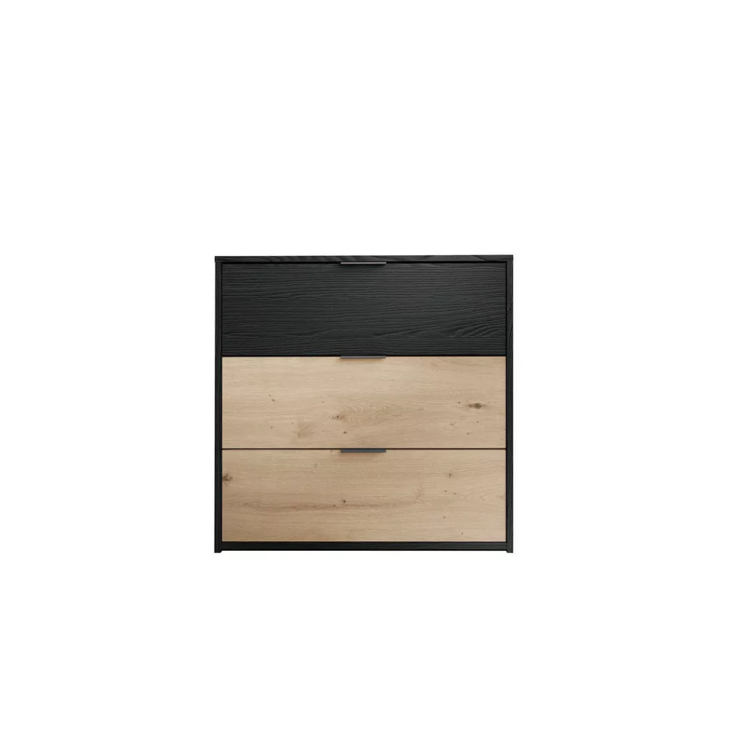 Kommode RIMINI schwarz Eiche Nachbildung B/H/T: ca. 80x80x40 cm günstig online kaufen