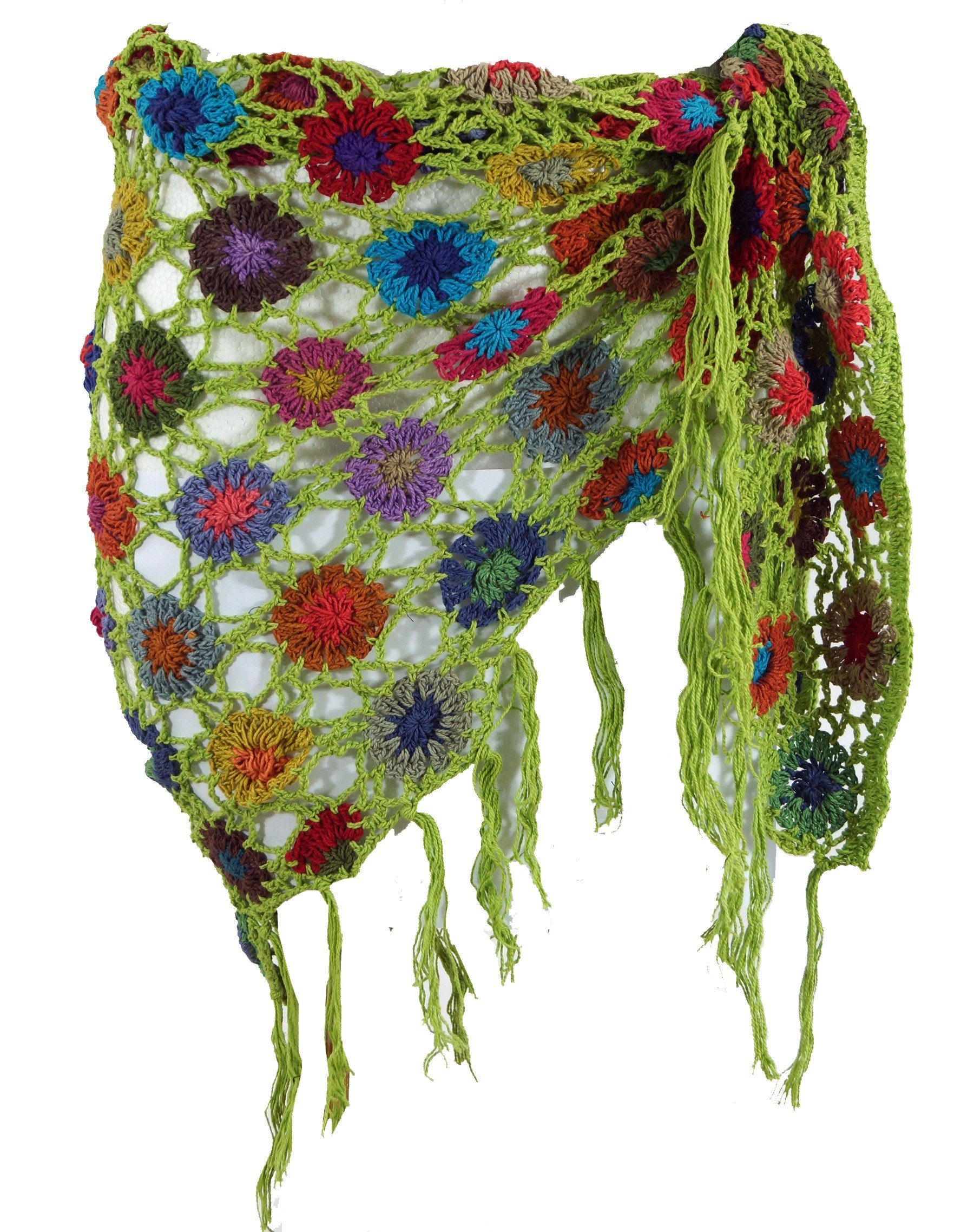 Guru-Shop Halstuch Häkelstola, Hippie Blümchen Häkelschal,.. günstig online kaufen