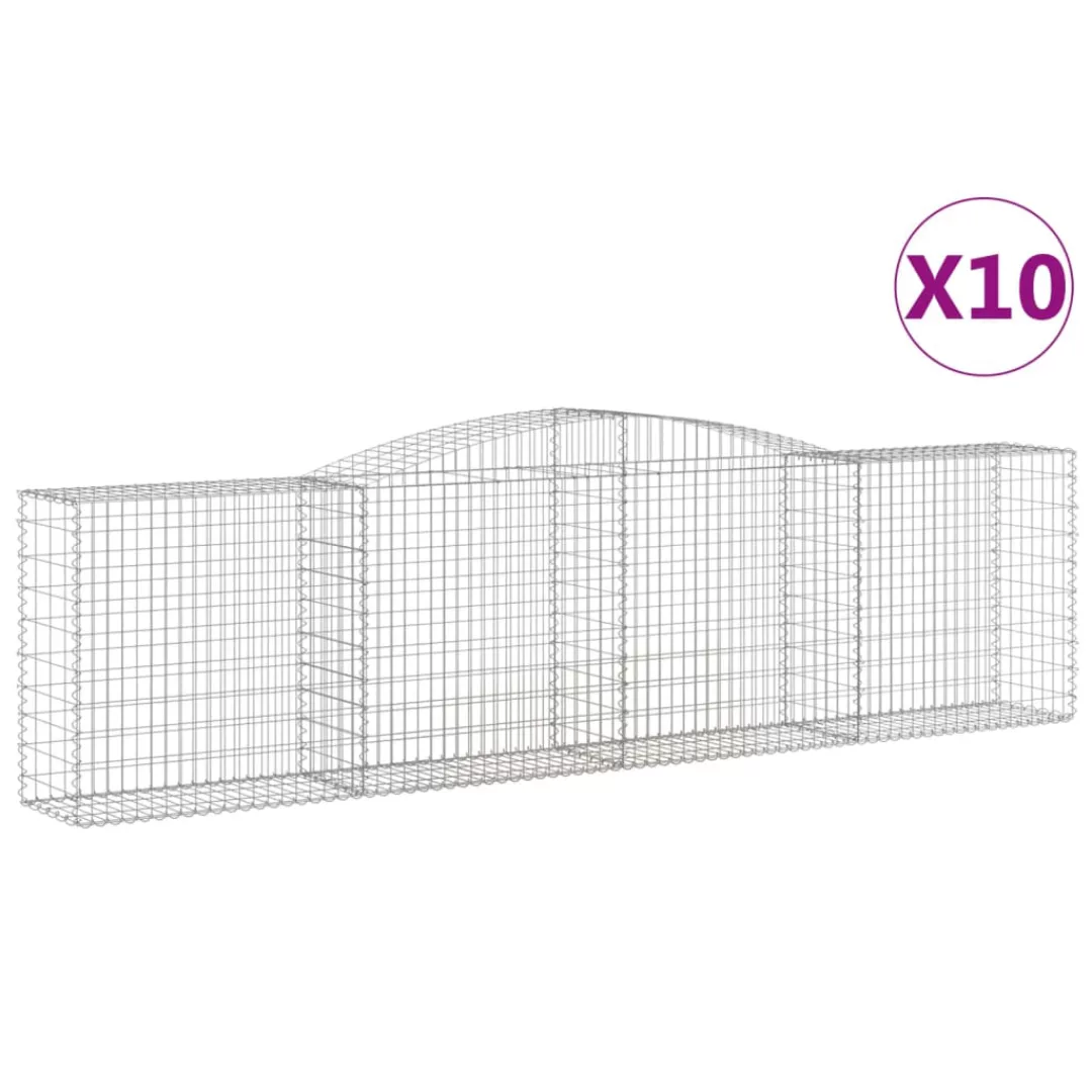 Vidaxl Gabionen Mit Hochbogen 10 Stk 400x50x100/120cm Verzinktes Eisen günstig online kaufen