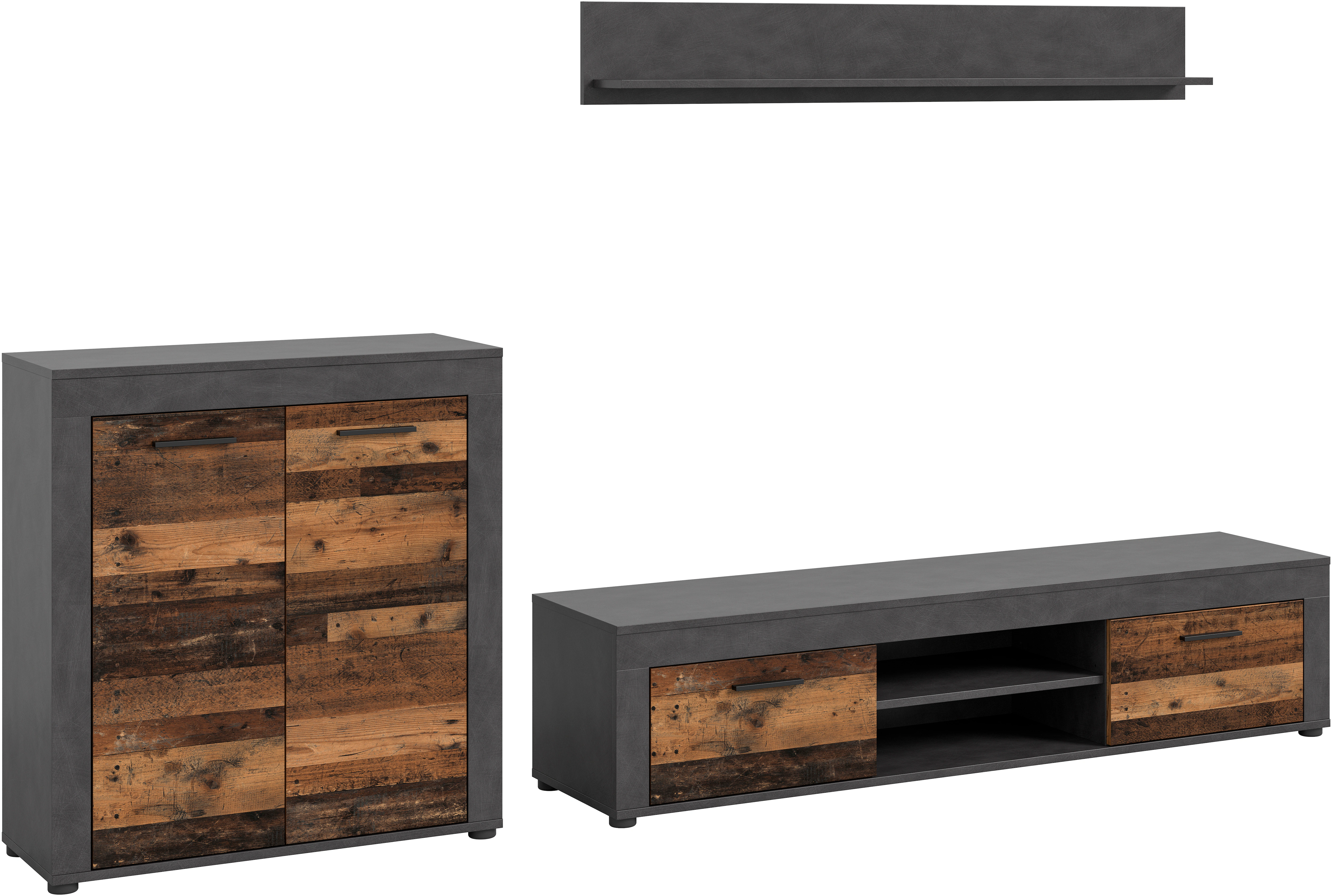 INOSIGN Wohnzimmer-Set "Aosta, Breite 255cm, bestehend aus Highboard, Lowbo günstig online kaufen