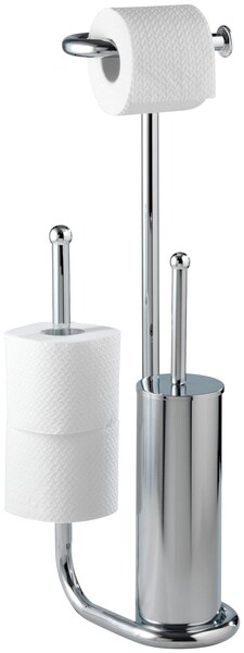 Stand WC Garnitur  Universalo ¦ silber ¦ Metall ¦ Maße (cm): B: 20 H: 62,5 günstig online kaufen