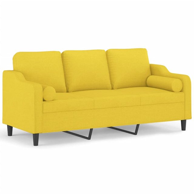 vidaXL Sofa Sofa mit Zierkissen Stoff, 180 cm, 3-Sitzer günstig online kaufen