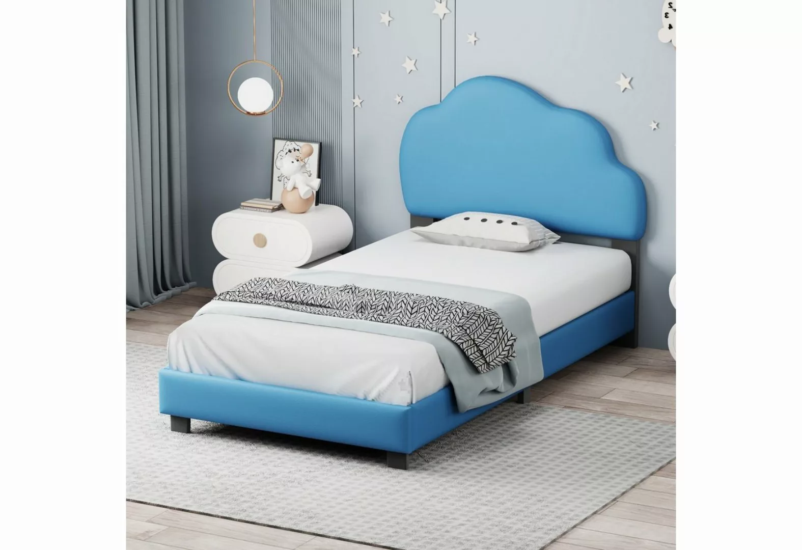 OKWISH Kinderbett Stauraumbett Bett Polsterbett Gästebett (90*200cm, mit La günstig online kaufen