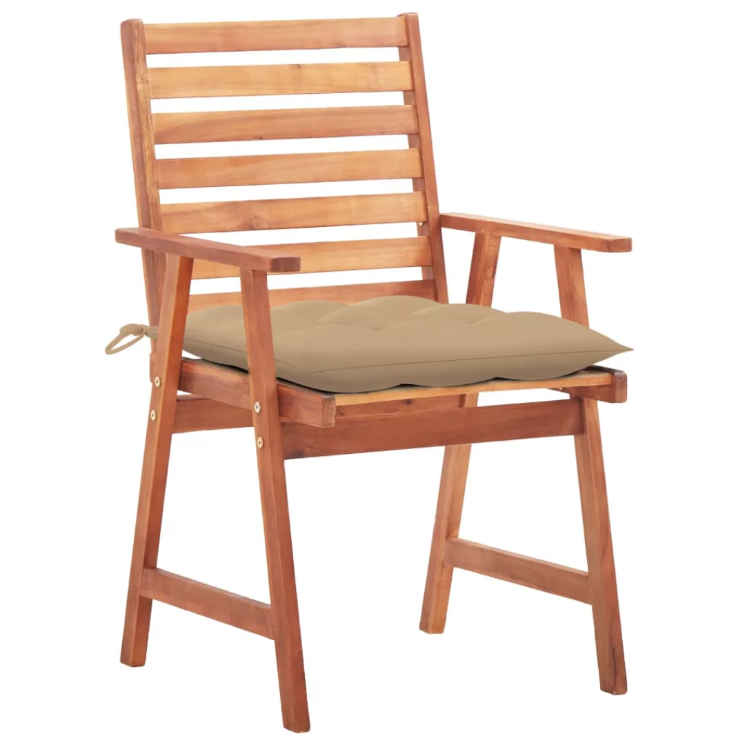 Garten-essstühle 2 Stk. Mit Kissen Massivholz Akazie günstig online kaufen