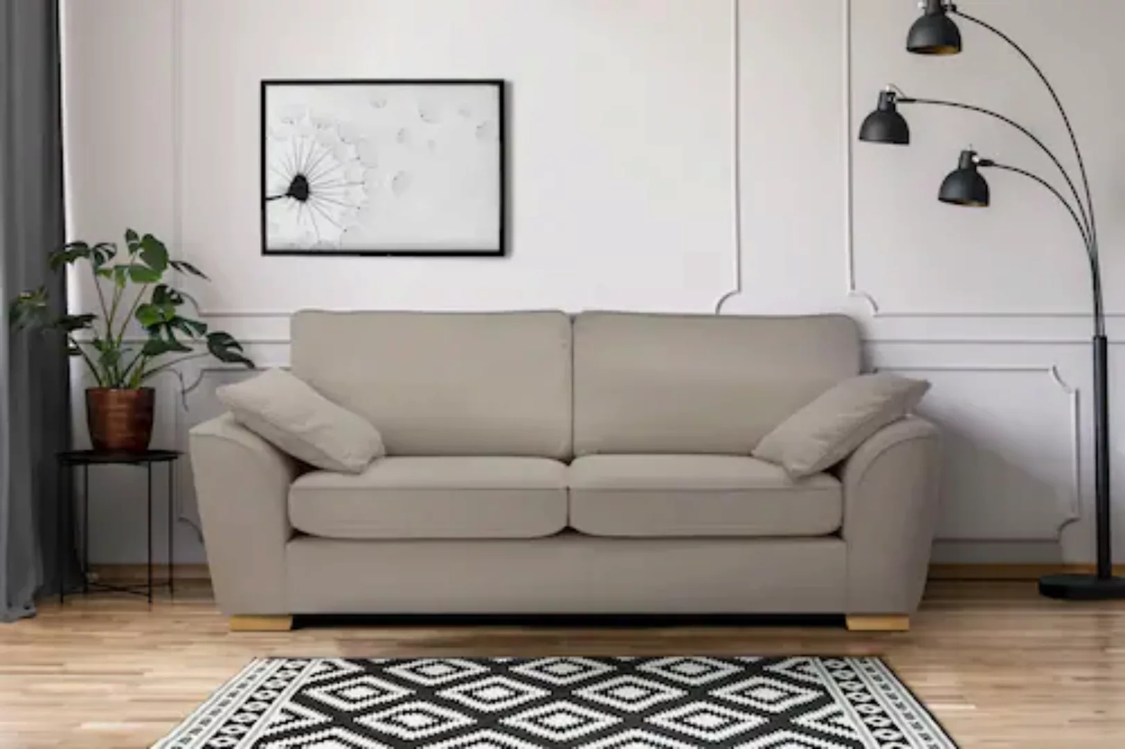 Home affaire 3-Sitzer »Savoy«, gemütliches Sofa mit vielen Kissen, in 2 Bez günstig online kaufen