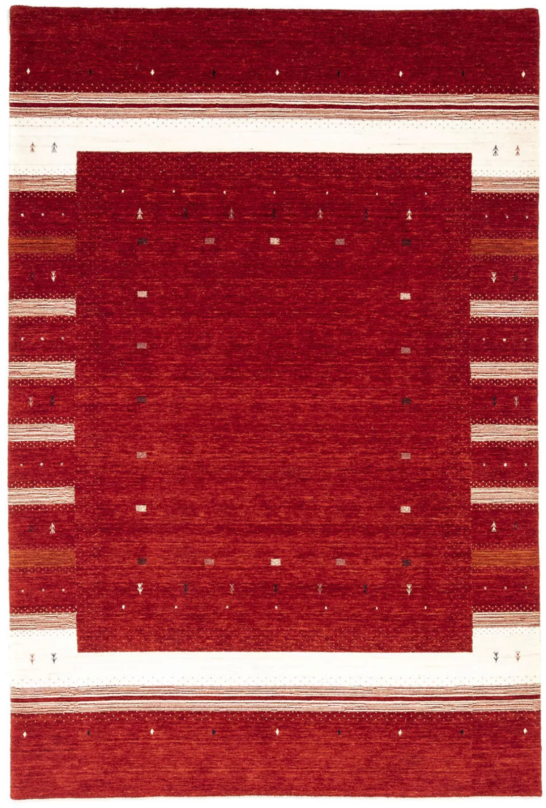 morgenland Wollteppich »Loribaft Minimal Rosso 296 x 203 cm«, rechteckig, U günstig online kaufen