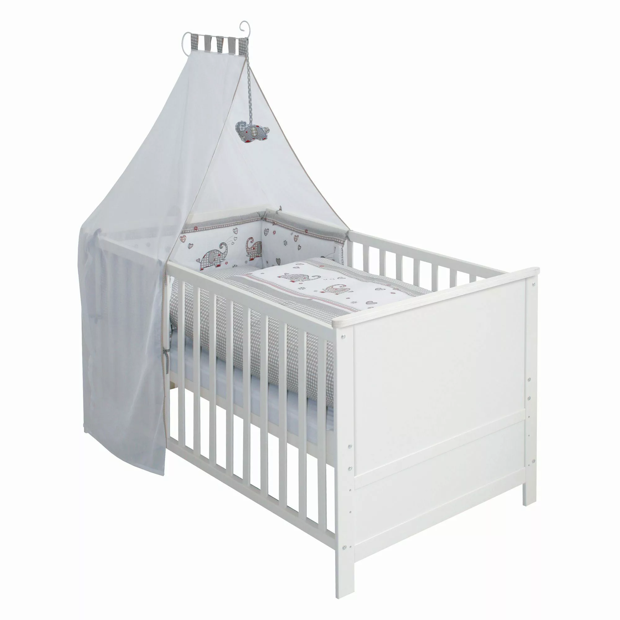 roba® Babybett Jumbo twins grau, Gitterbett günstig online kaufen
