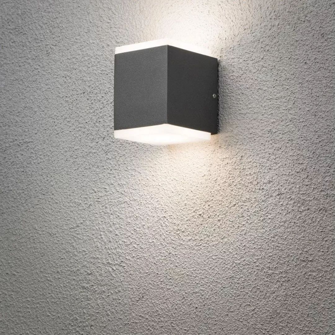 Gnosjö Konstsmide AL LED-Wandleuchte anthrazit 7991-370 günstig online kaufen
