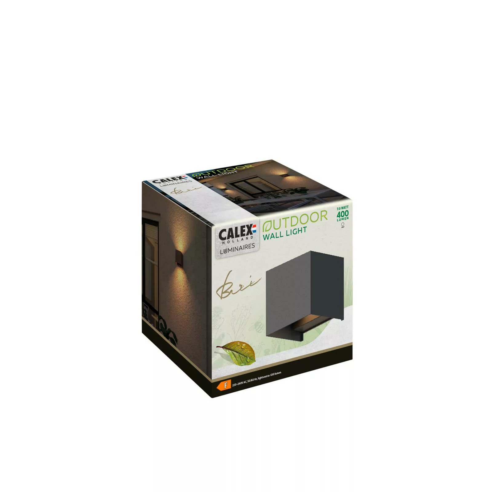 Calex LED-Außenwandlampe Cube, up/down, Höhe 10 cm, schwarz günstig online kaufen