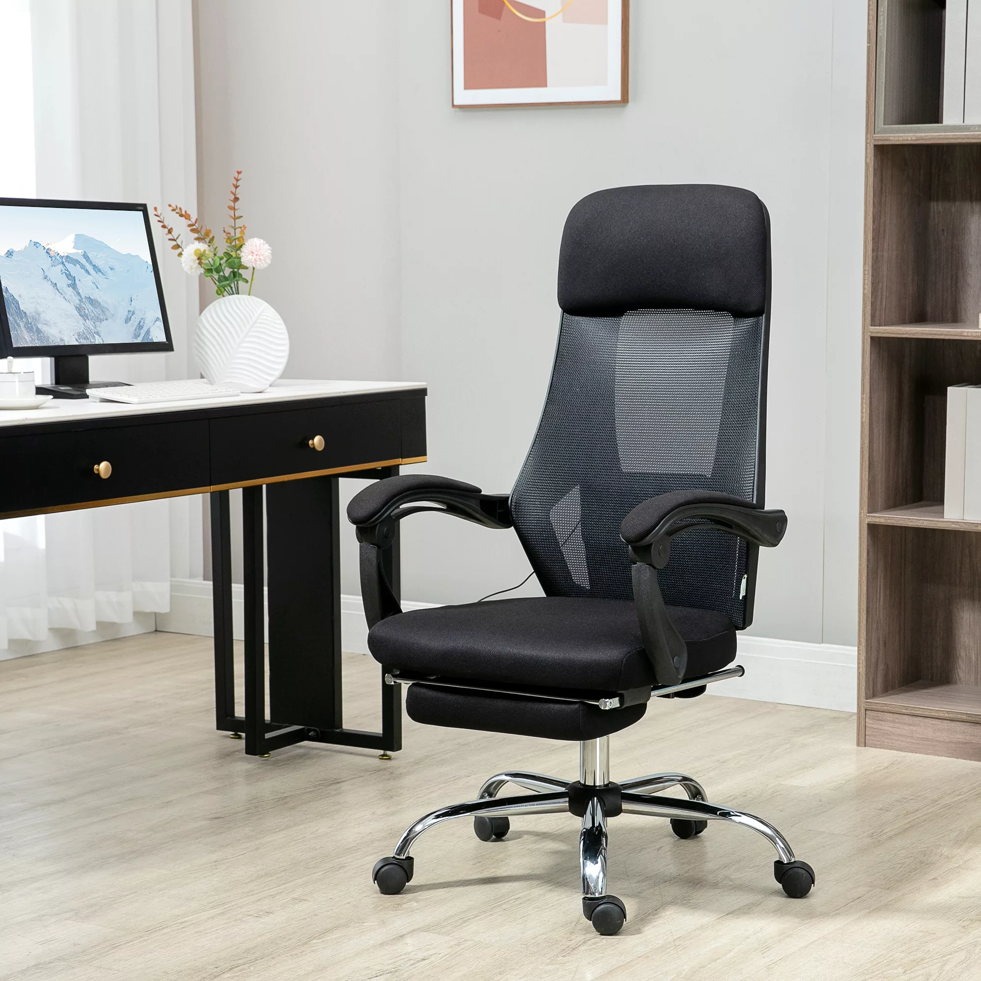 Vinsetto Bürostuhl  Massagestuhl mit 2 Vibrationspunkten, Liegefunktion, Fu günstig online kaufen