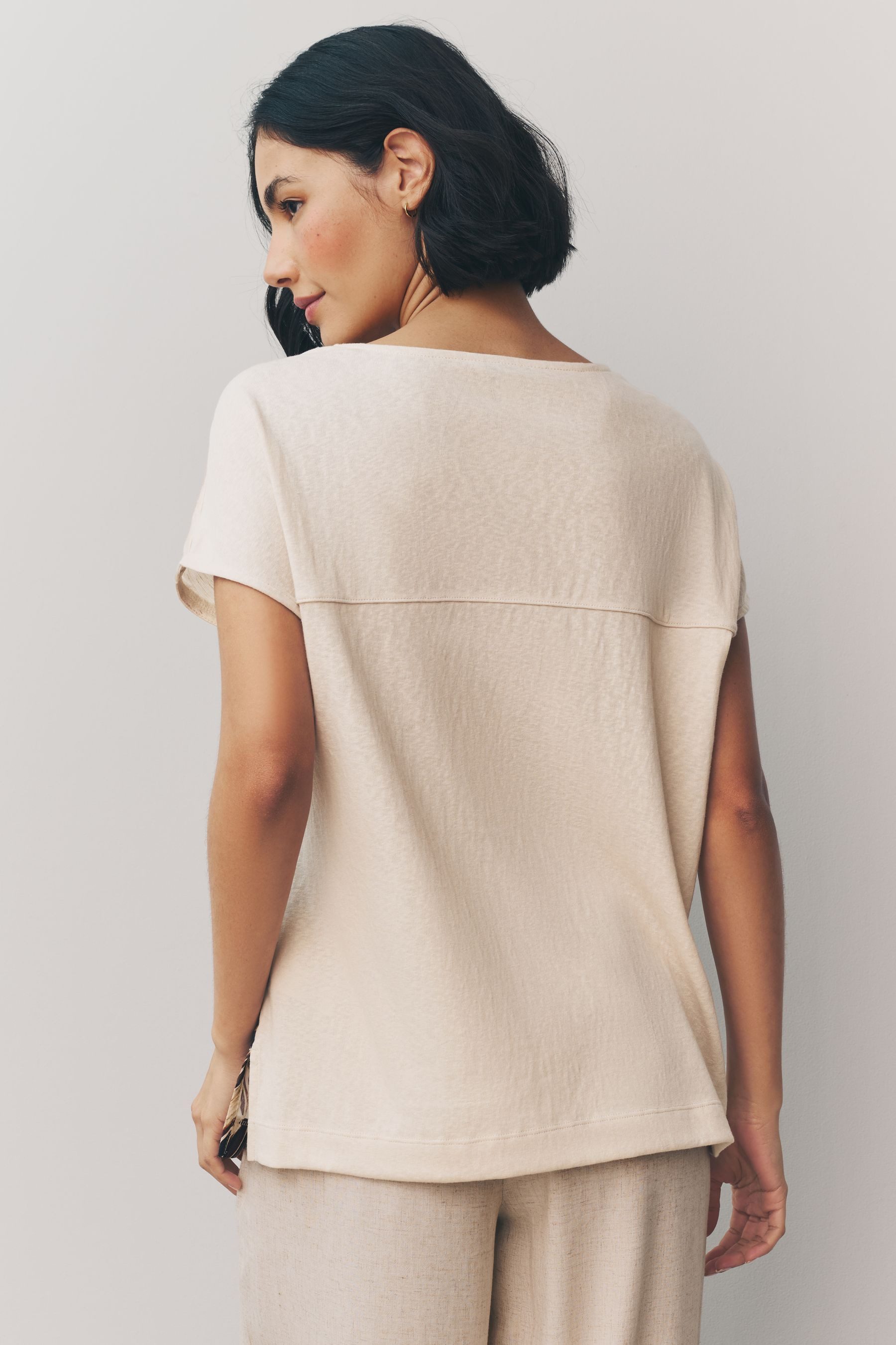 Next Blusenshirt Seitlich gebundenes Top aus günstig online kaufen
