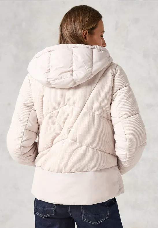 Cord-Mix Puffer Jacke günstig online kaufen