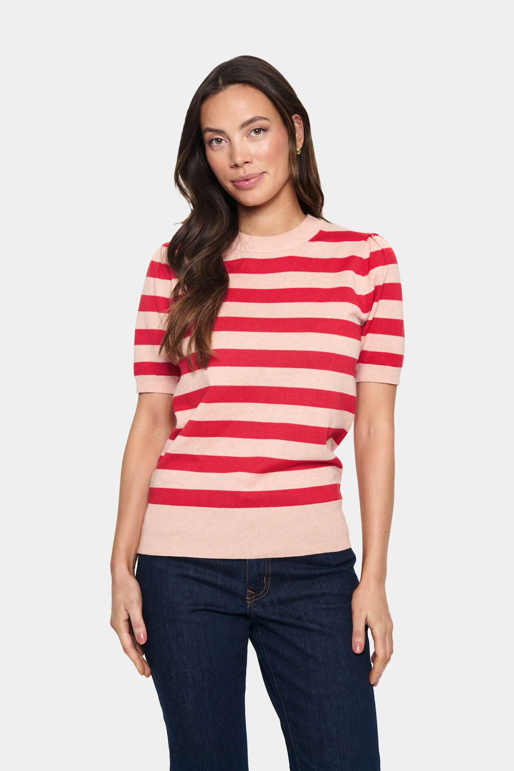 Saint Tropez Strickpullover "MilaSZ SS Block Stripe Pullover" günstig online kaufen