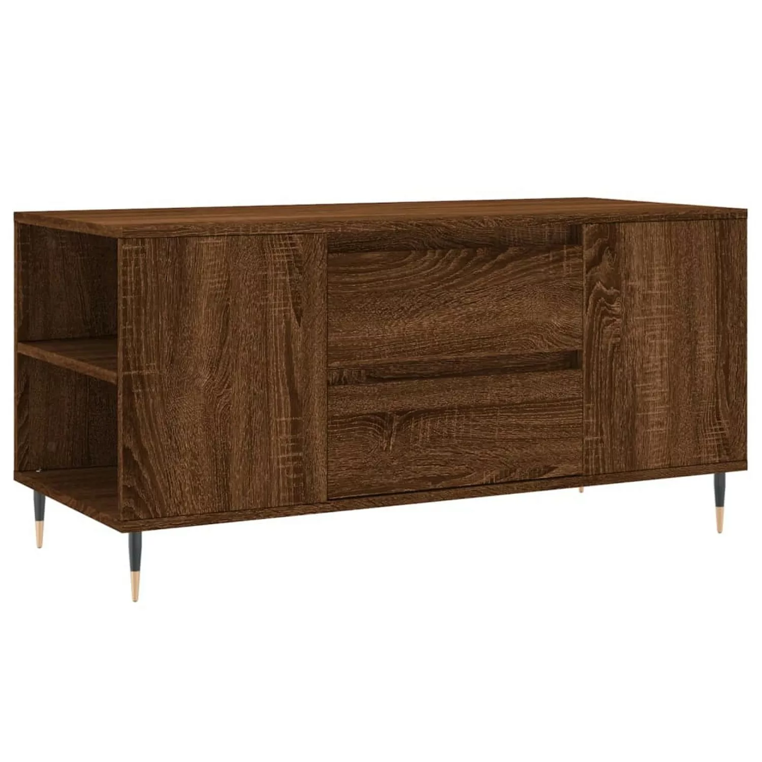 vidaXL Couchtisch Braun Eichen-Optik 102x44,5x50 cm Holzwerkstoff Modell 2 günstig online kaufen