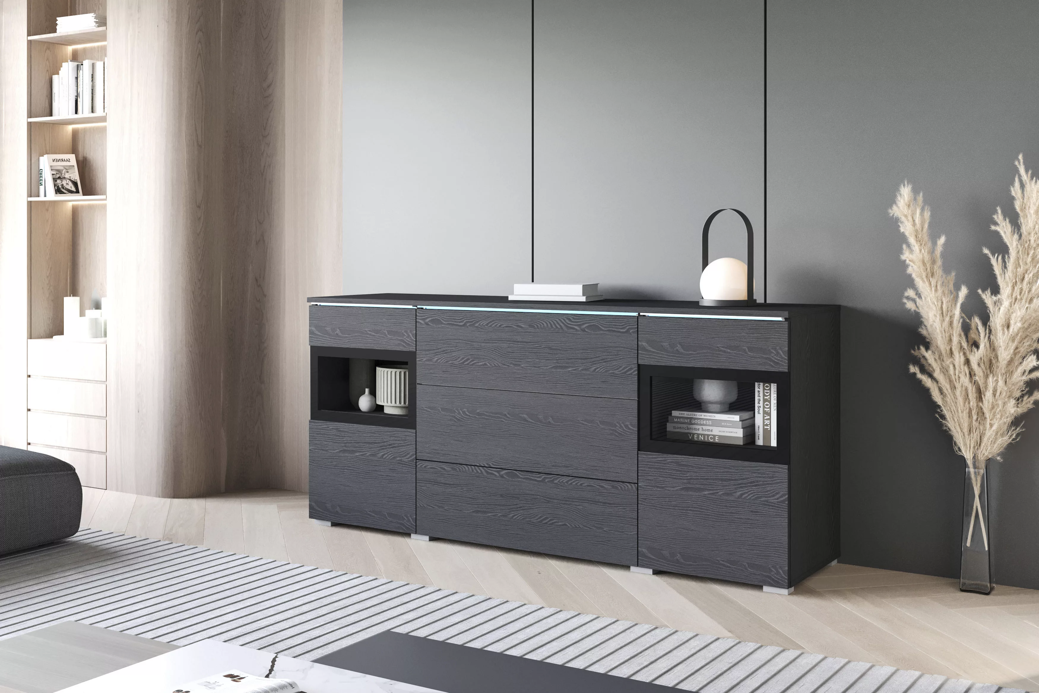 INOSIGN Sideboard "VERA", moderne grifflose Kommode Breite 150 cm, Einlegeb günstig online kaufen