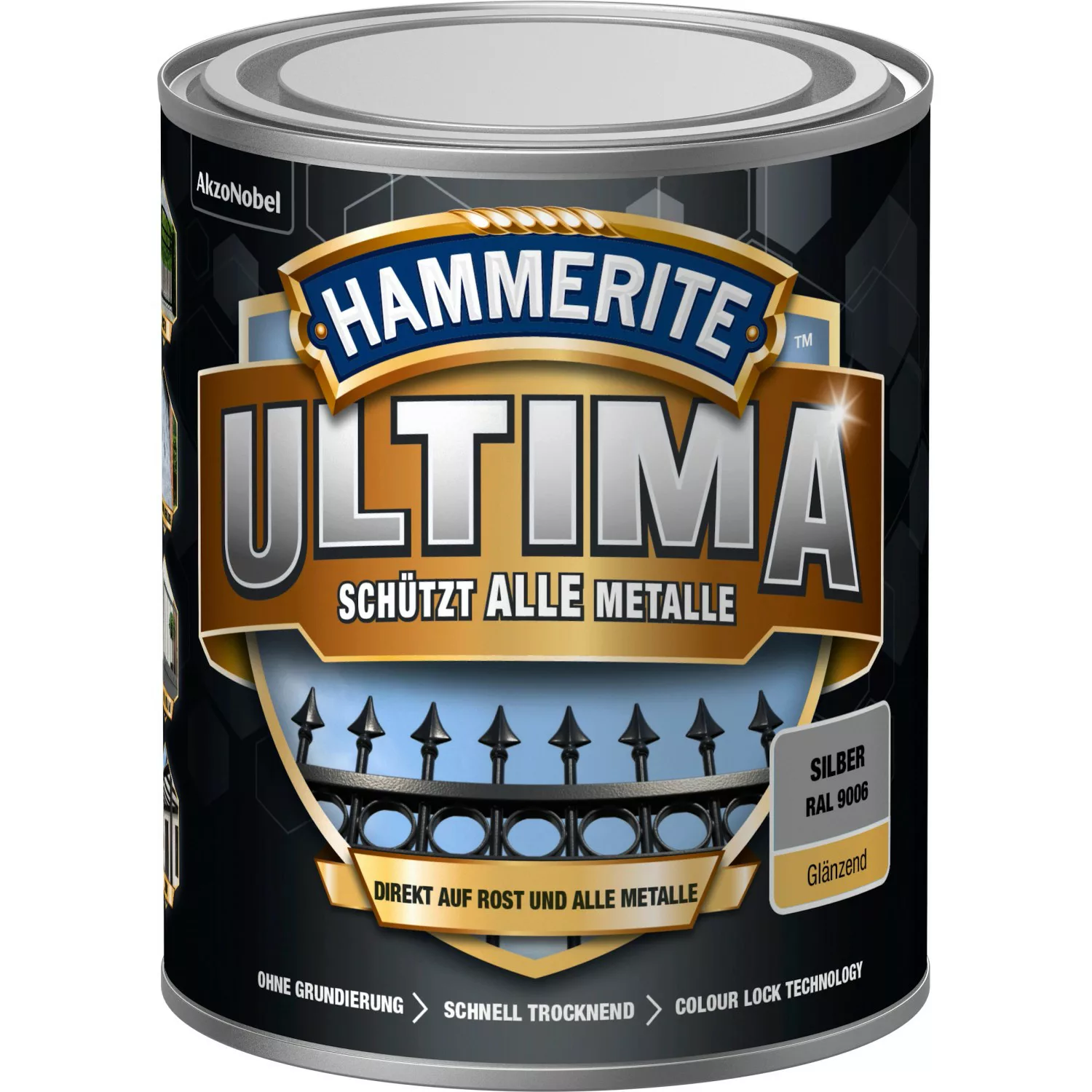 Hammerite Ultima Premium Metall-Schutzlack glänzend Silber 750 ml günstig online kaufen