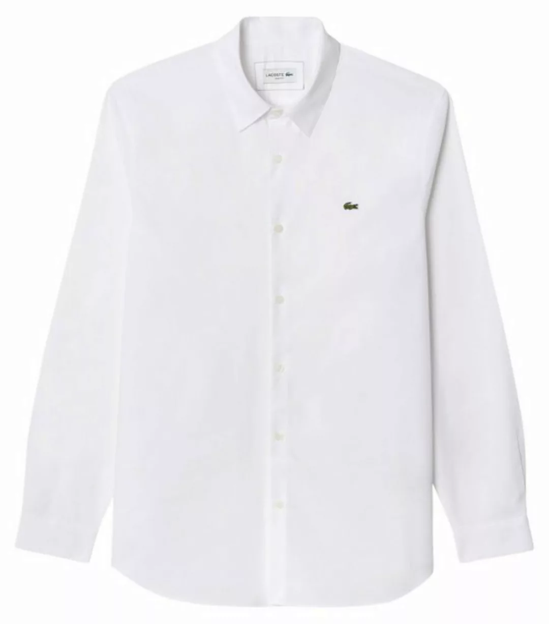 Lacoste Langarmhemd Herren Hemd aus Baumwollpopeline Slim Fit (1-tlg) günstig online kaufen