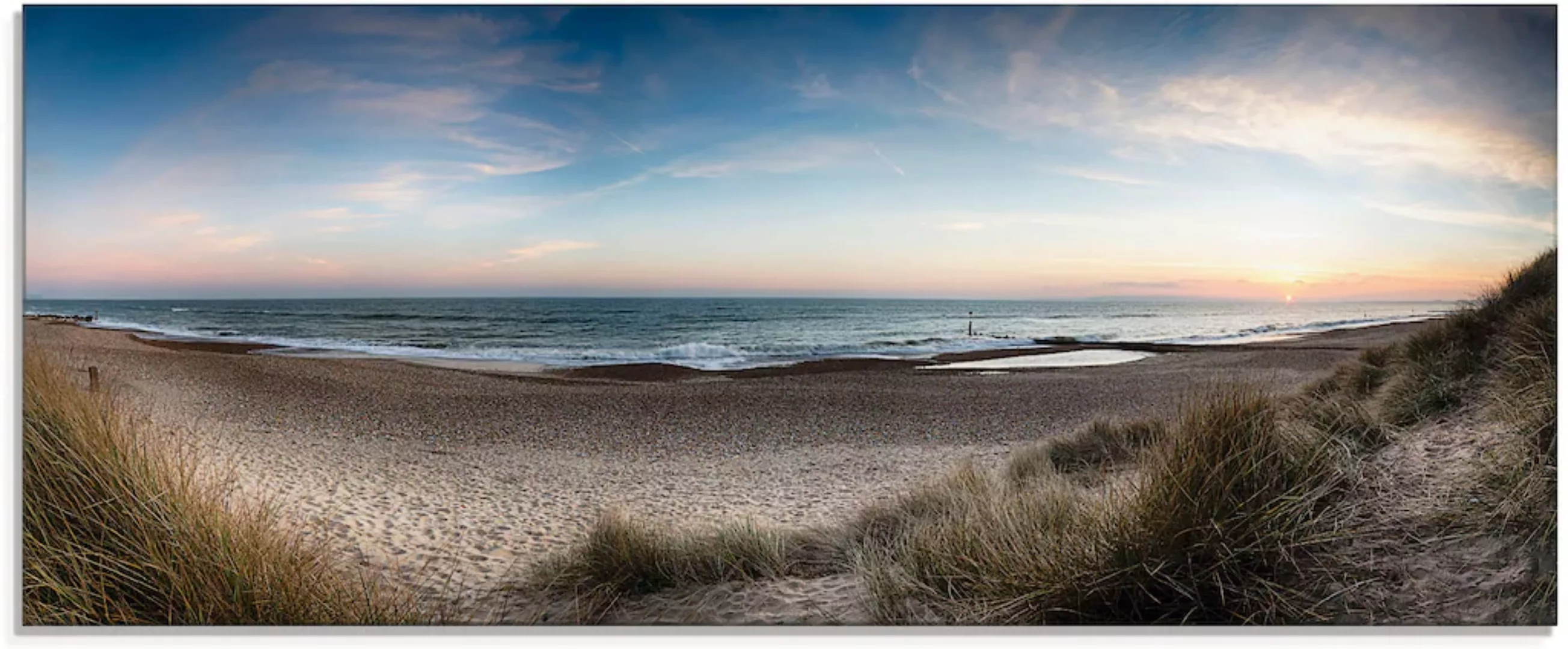 Artland Glasbild »Strand und Sanddünen am Hengistbury Head«, Küste, (1 St.) günstig online kaufen