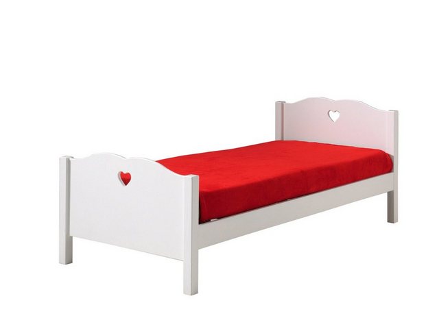 Natur24 Einzelbett Bett Einzelbett Amori MDF Weiß 90x200cm günstig online kaufen