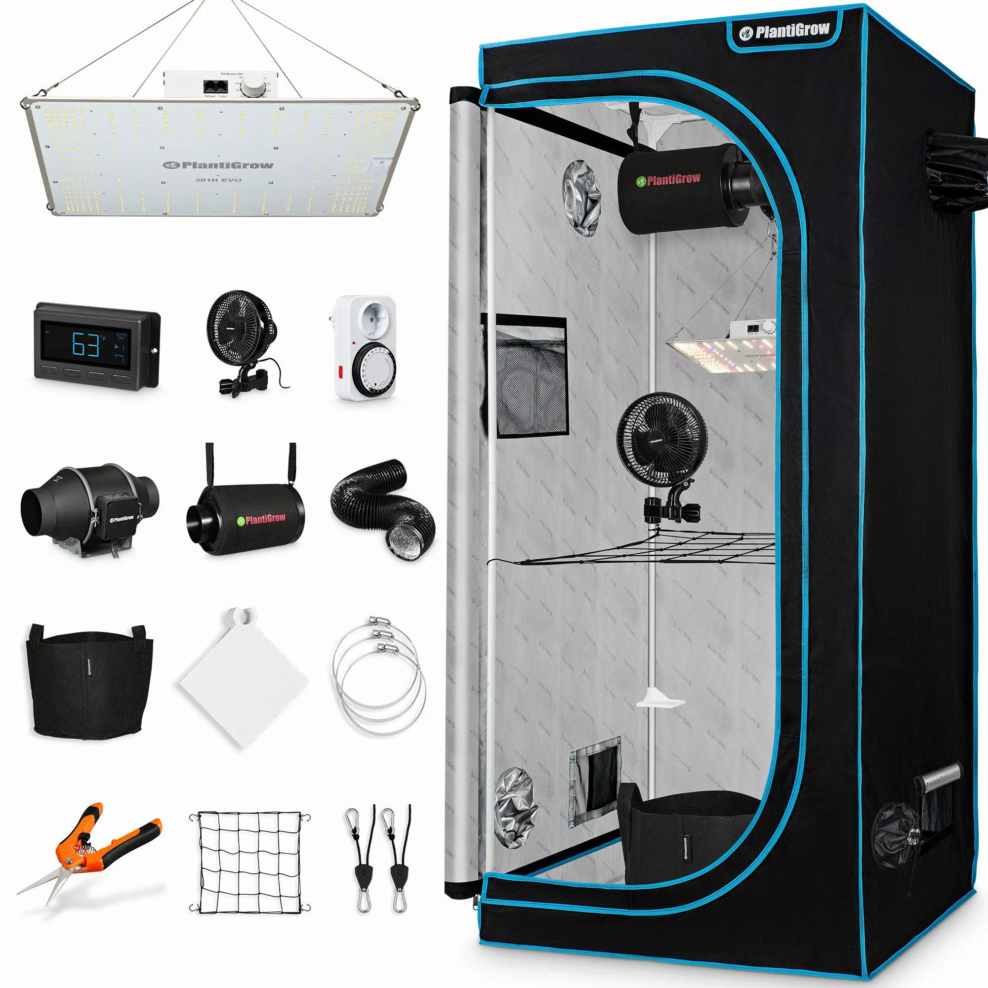 Plantiflex Gewächshaus Growbox Komplettset – Professional günstig online kaufen