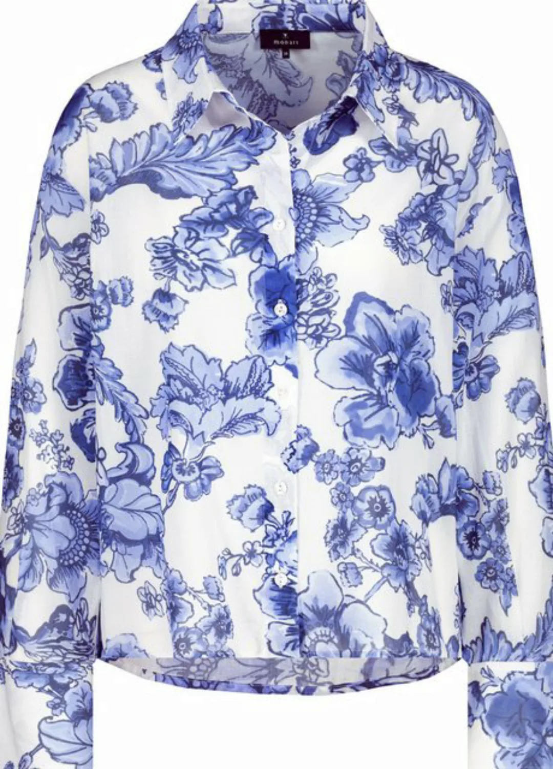 Monari Blusenshirt Bluse, denim blue gemustert günstig online kaufen